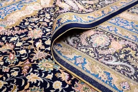 تصویر 1 از فرش ابریشمی زیبا + تراکم بالای گره ها